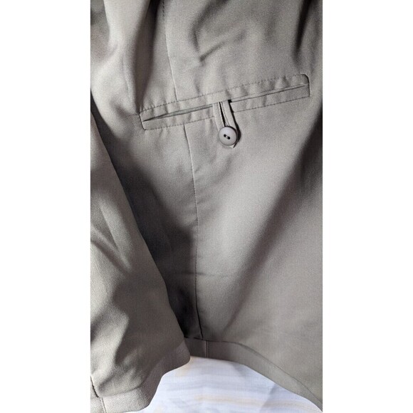 TALBOTS Womens 98% Wool Thin Flannel Blazer Jacket Gray Sz 16 $198 - Picture 5 of 9